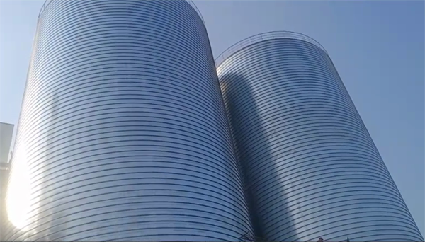 三原2座混凝土高架卷板仓